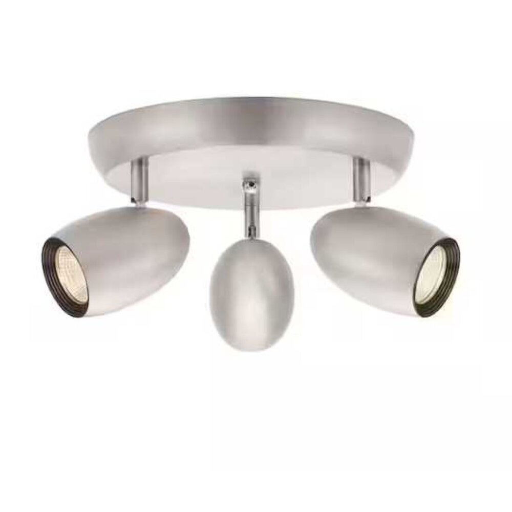 NIB Hampton Bay 3-light Led Directional Ceiling Light Brushed Nickel Dimmable